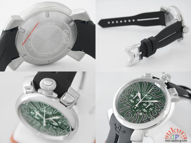 ガガミラノコピー マニュアーレ クロノ 48mm クォーツ 5050.6 ブラックラバー