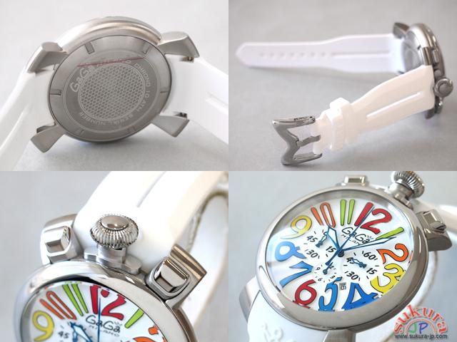ガガミラノ GAGAMILANO マニュアーレ クロノ 48mm クォーツ 5050.1 ホワイトラバー