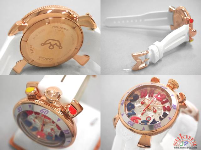 ガガミラノ GAGAMILANO クロノ 48mm クォーツ 6056.9 ホワイトラバー