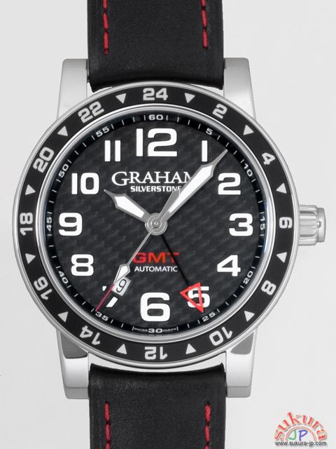 グラハム GRAHAM シルバーストーン タイムゾーン GMT 2TAS.B02A ブラックカーボン