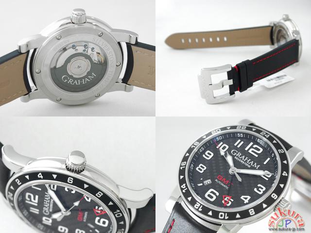グラハム GRAHAM シルバーストーン タイムゾーン GMT 2TAS.B02A ブラックカーボン
