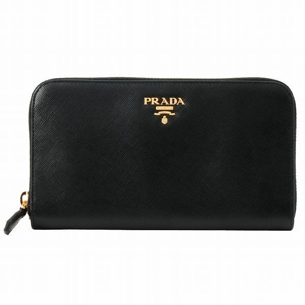 プラダ 2014年春夏新作 SAFFIANO METAL OROメタルロゴ付きラウンドファスナー長財布 1M0506 QWA 002