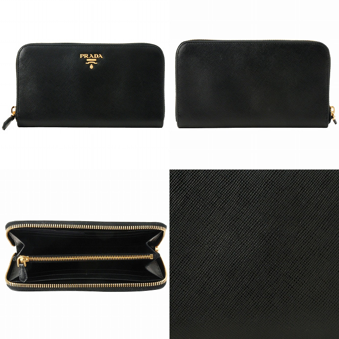 プラダ 2014年春夏新作 SAFFIANO METAL OROメタルロゴ付きラウンドファスナー長財布 1M0506 QWA 002