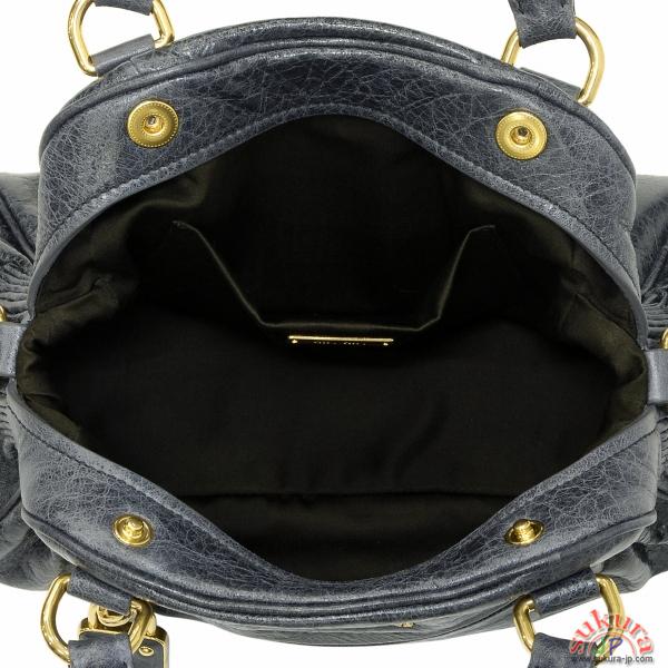  ミュウミュウ 南京錠チャーム付きハンドバッグ RT0439 NAPPA CHARM DENIM