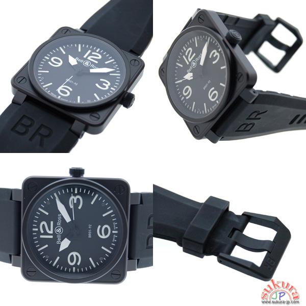 ベル＆ロス　BELL＆ROSS　BR01-92CFB-CA　ブラック　46mm　ラバー　PVD　N品
