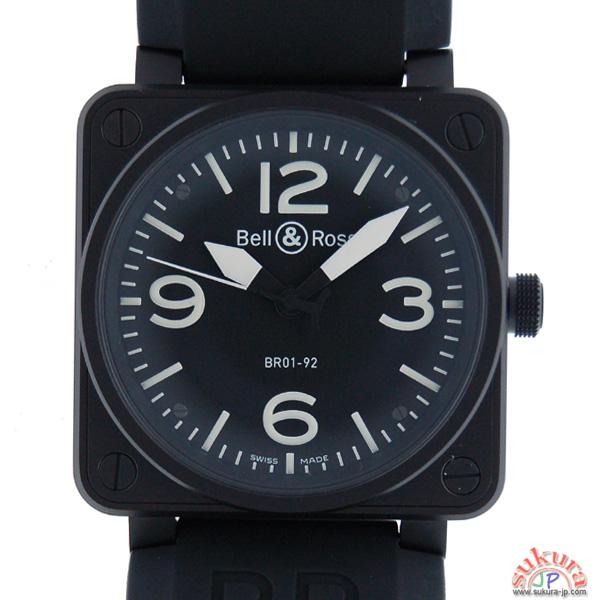 ベル＆ロス　BELL＆ROSS　BR01-92CFB-CA　ブラック　46mm　ラバー　PVD　N品