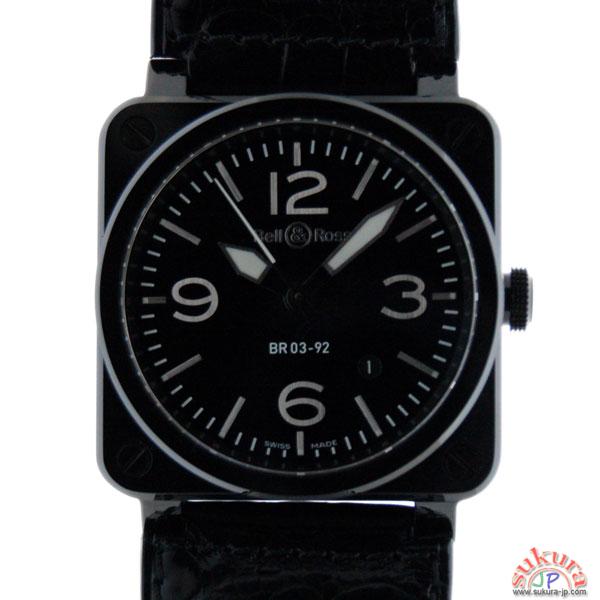 ベル&ロス BELL&ROSS BR03-92 セラミック 42mm ブラック 自動巻 N品
