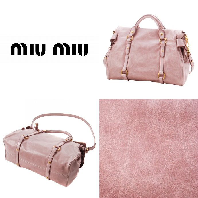 ミュウミュウ ストラップ付きハンドバッグ RT0365 VIT.LUX MUGHETTO