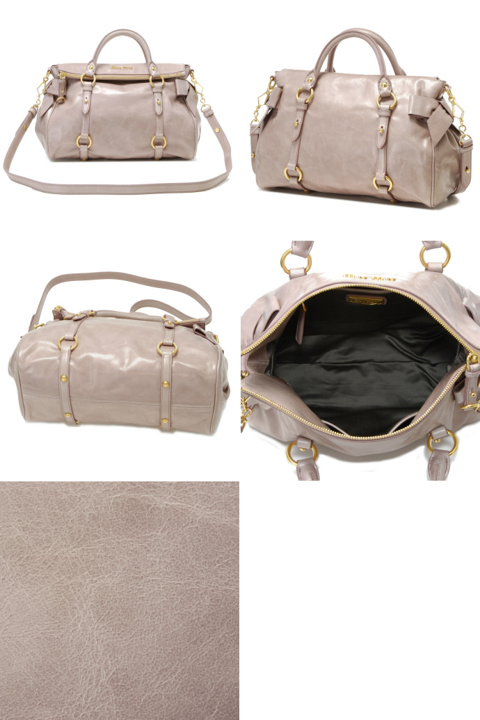 ミュウミュウ ヴィンテージカーフ2WAYハンドバッグ RT0515 X72 10F