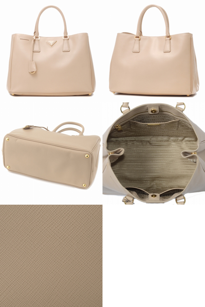 プラダ SAFFIANO LUXロゴプレート付きビジネスハンドバッグ BN1844