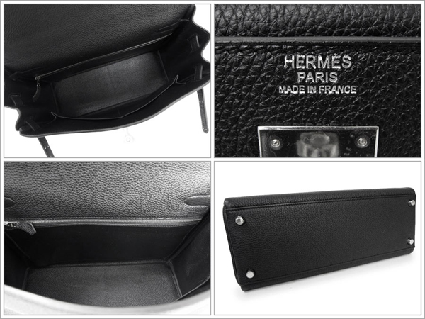エルメス ハンドバッグ ケリー 32 cm 内縫い ブラック×シルバー金具 トゴ Q刻印 エルメス Kelly バッグ