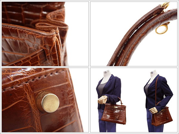エルメス ハンドバッグ ケリー 28 cm 内縫い ノアゼット×ゴールド金具 X刻印 エルメス Kelly バッグ RB13