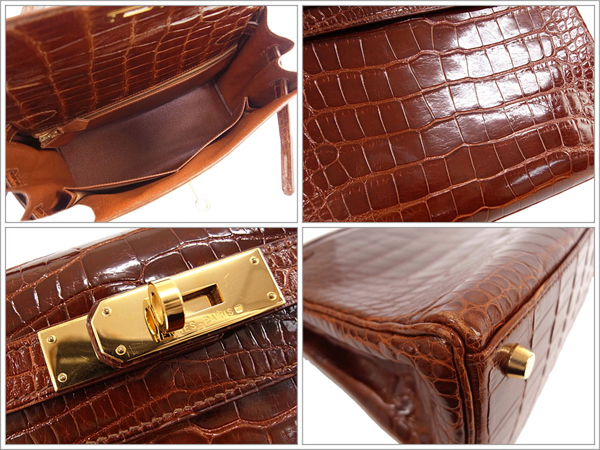 エルメス ハンドバッグ ケリー 28 cm 内縫い ノアゼット×ゴールド金具 X刻印 エルメス Kelly バッグ RB13