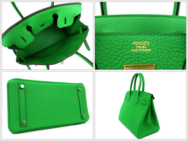 エルメス バーキン 30 cm ハンドバッグ バンブー×ゴールド金具 トゴ Q刻印 エルメス Birkin バッグ