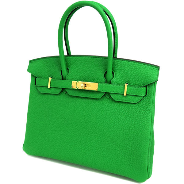 エルメス バーキン 30 cm ハンドバッグ バンブー×ゴールド金具 トゴ Q刻印 エルメス Birkin バッグ