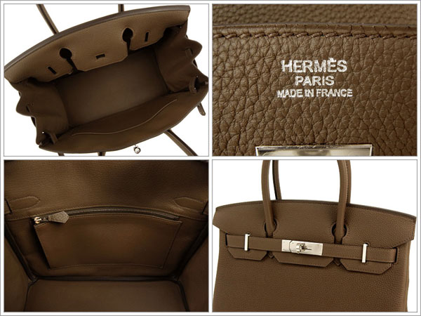 エルメス バーキン 30 cm ハンドバッグ トープ×シルバー金具 トゴ Q刻印 2013年秋冬新色 エルメス Birkin バッグ
