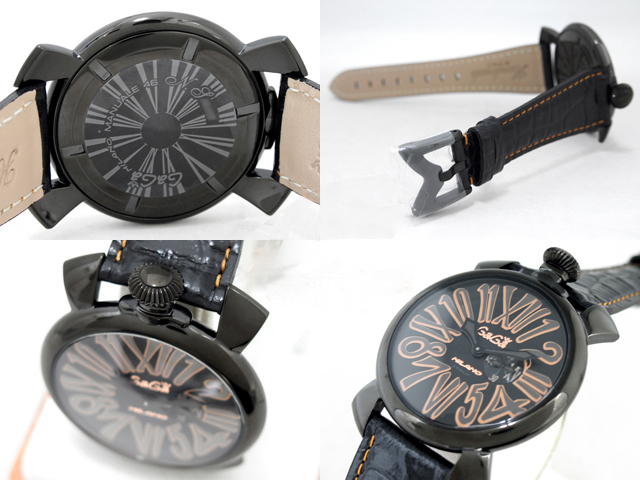 ガガミラノ スリム 46mm クォーツ 5086.1 SS(PVD)/ブラック革