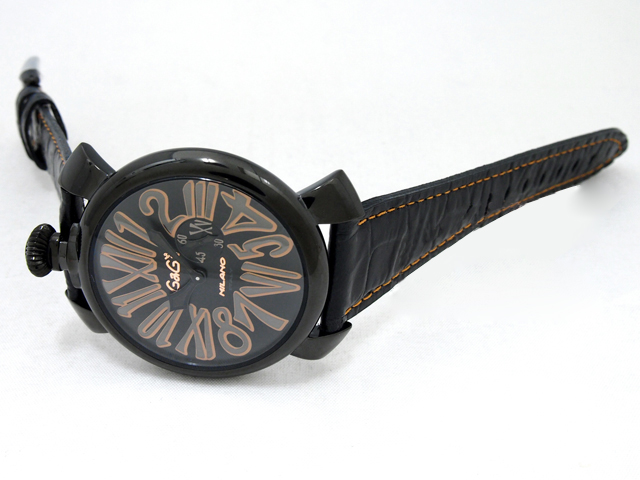 ガガミラノ スリム 46mm クォーツ 5086.1 SS(PVD)/ブラック革