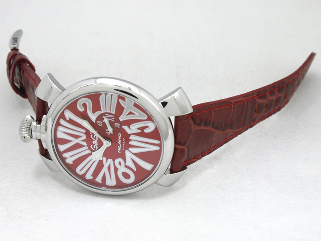 ガガミラノ スリム 46mm クォーツ 5084.4 SS/ボルドー革