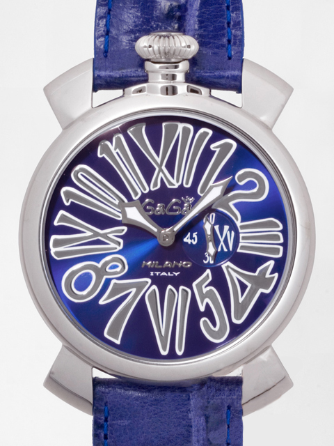 ガガミラノ  スリム　46mm　クォーツ 5084.3 SS/ブルー革