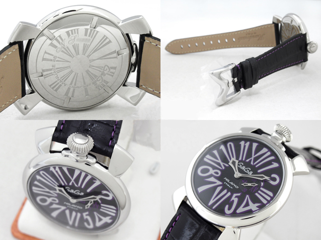ガガミラノ スリム 46mm クォーツ 5084.1 SS/ブラック革