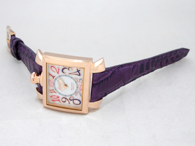 ガガミラノ ナポレオーネ 40mm クォーツ 6031.1 ダークパープル革