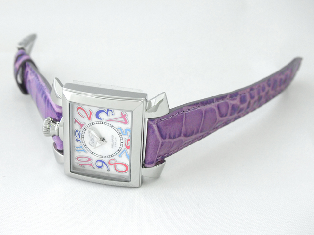 ガガミラノ ナポレオーネ 40mm クォーツ 6030.7 パープル革