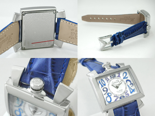 ガガミラノ ナポレオーネ 40mm クォーツ 6030.3 ブルー革
