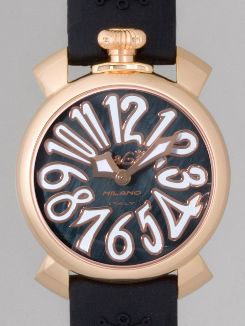 ガガミラノ マニュアーレ 40mm クォーツ 5021.3 ブラックラバー