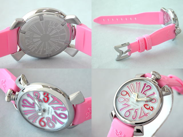 ガガミラノ マニュアーレ　40mm　クォーツ 5020.6 ピンクラバー