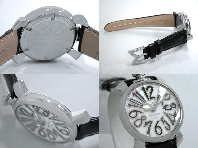 ガガミラノ マニュアーレ　40mm　クォーツ 5020.5 ブラック革