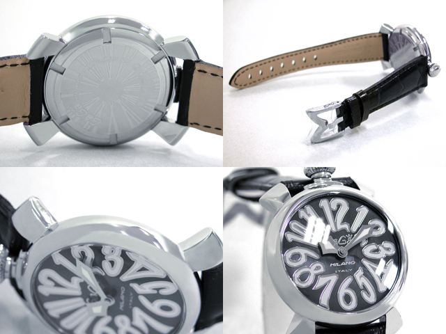 ガガミラノ マニュアーレ　40mm　クォーツ 5020.4 ブラック革