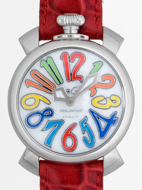 ガガミラノ マニュアーレ　40mm　クォーツ 5020.1 レッド革