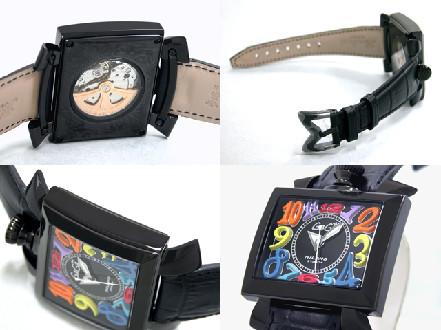 ガガミラノ ナポレオーネ　46mm　自動巻き 6002.1 ブラック革