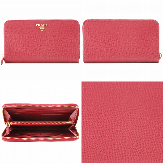 プラダ SAFFIANO METAL OROメタルロゴ付きラウンドファスナー長財布 1M0506 QWA 505