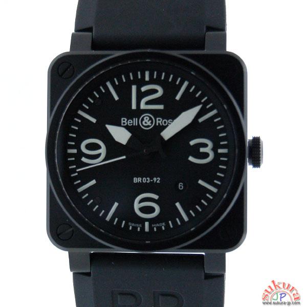 ベル&ロス BR03-92CFB-R 42mm PVD ブラック 自動巻 N品