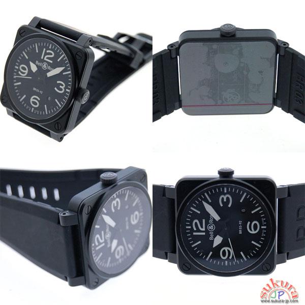 ベル&ロス BR03-92CFB-R 42mm PVD ブラック 自動巻 N品