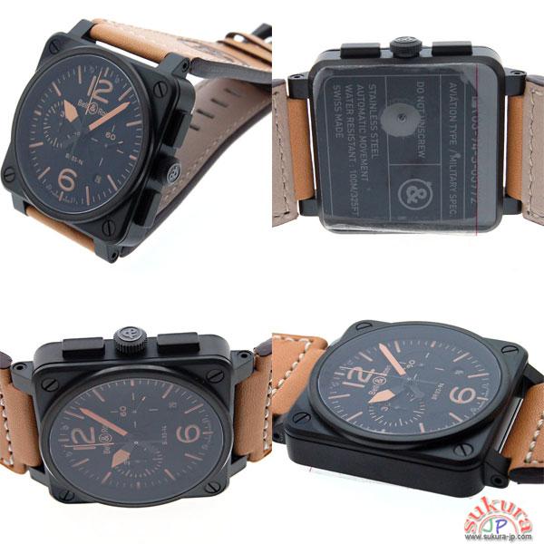 ベル＆ロス BR03-94　HERITAGE-SHADOW　クロノグラフ　42mm　PVD　ブラック　N品