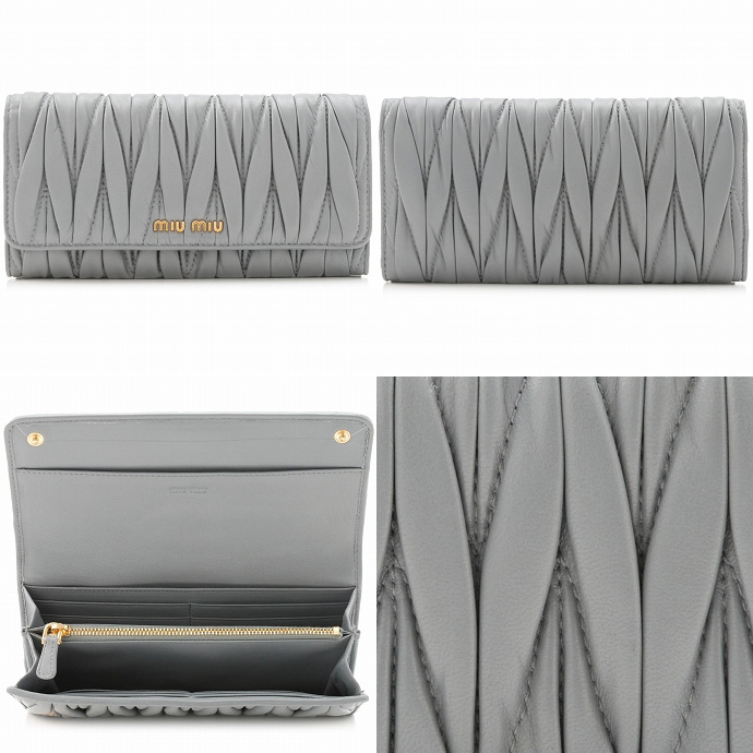 ミュウミュウ MATELASSE LUX長財布 5M1109 MATELASSE NUBE