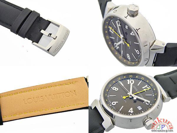 ルイヴィトン タンブール GMT Q1131 ブラウン文字盤 メンズ
