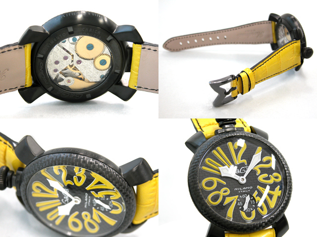 ガガミラノ マニュアーレ　48mm　手巻き 5016.2 イエロー革