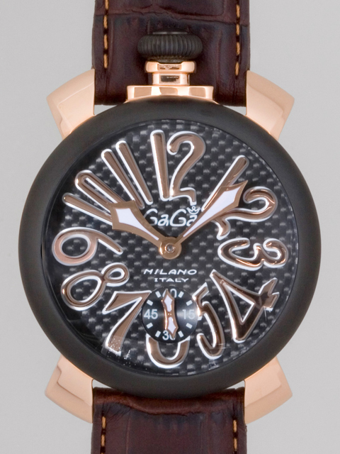 ガガミラノ マニュアーレ　48mm　手巻き 5014.1S ダークブラウン革
