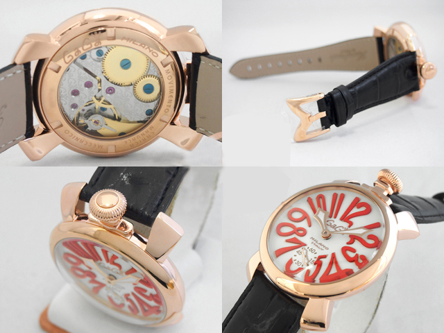 ガガミラノ マニュアーレ　48mm　手巻き 5011.10 ブラック革