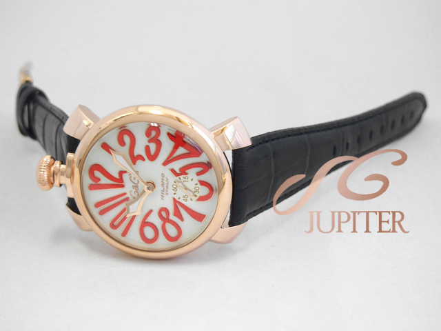 ガガミラノ マニュアーレ　48mm　手巻き 5011.10 ブラック革