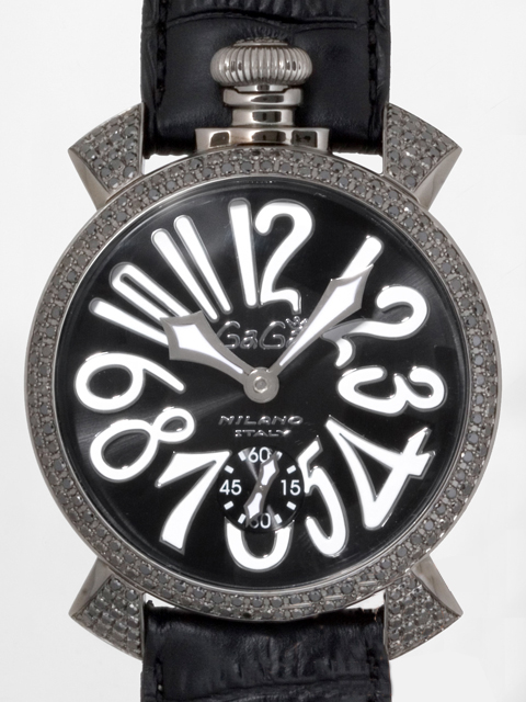 ガガミラノ マニュアーレ　48mm　手巻き 5012.2D.6 ブラック革 