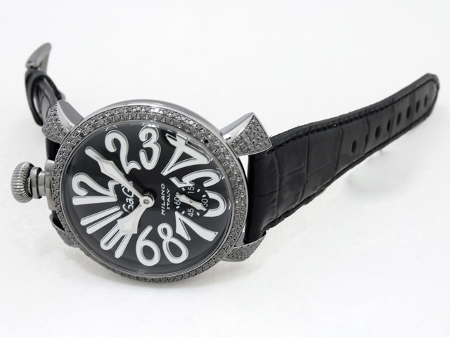 ガガミラノ マニュアーレ　48mm　手巻き 5012.2D.6 ブラック革 