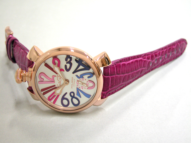 ガガミラノ マニュアーレ　48mm　手巻き 5011.9S チェリー革　[SWISS MADE]  