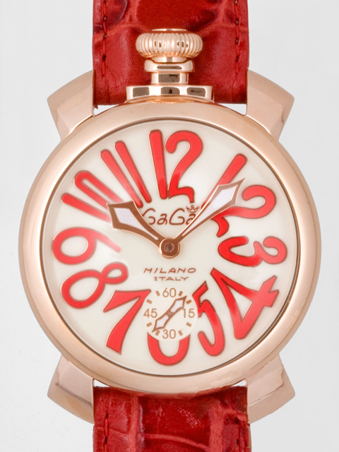 ガガミラノ マニュアーレ　48mm　手巻き 5011.10S レッド革　[SWISS MADE]  