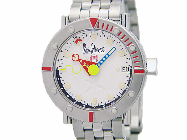 アランシルベスタイン　MARINE G　マリーンG GMT 白文字盤
