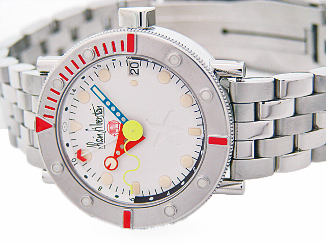 アランシルベスタイン　MARINE G　マリーンG GMT 白文字盤